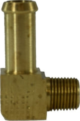 Midland Metal Mfg. 38860 1/4 X 1/8 (FUEL HB X MIP ELBOW), Brass Fittings, Hose Barb, 90 Degree Male Barbed Elbow   | Blackhawk Supply