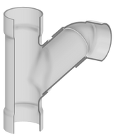 3977-580 | 8X3 PVC REDUCING COMB WYE & 1/8 BEND SOCKET SCH80 | (PG:400) Spears