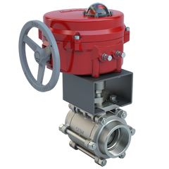 Bray BV4-SS3-159/70-24-0501H 4" | 3 piece design threaded ball valve | SS | CV 196.35 | Normally Open | 24 VAC | Two position | 5000 lb-in | NEMA 4 | Heater  | Blackhawk Supply