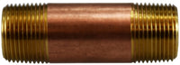 40098 | 3/4 x 24 Red brass Nipple, Nipples and Fittings, Brass Nipples, Brass Nipple 3/4