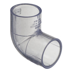 Spears 406-015L 1-1/2 PVC 90 ELBOW SOCKET SCH40 CLEAR  | Blackhawk Supply