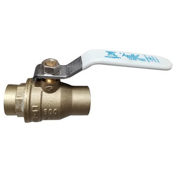 Apollo Products 94ALF20901A Ball Valve 94ALF-A 2-Piece 2-1/2 Inch Solder Lead Free Brass Full Port 400 CWP Lever PTFE for HVAC and Gas Services  | Blackhawk Supply