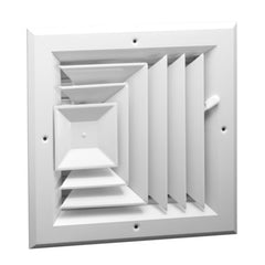 Hart & Cooley A503OB-6X6W Ceiling Diffuser 3 Way Opposed Blade 6 x 6 Inch Bright White Aluminum  | Blackhawk Supply