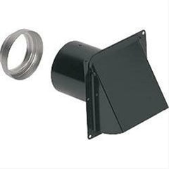 Broan Fans 885BL Wall Cap 5 Inch Black Cold Rolled Steel for 3 or 4 Inch Round Duct  | Blackhawk Supply