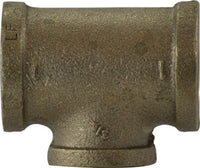 44268LF | 1 X 1/4 BRASS RED TEE LF, Nipples and Fittings, Lead Free Bronze Fittings, Lead Free Bronze Reducing Tees | Midland Metal Mfg.