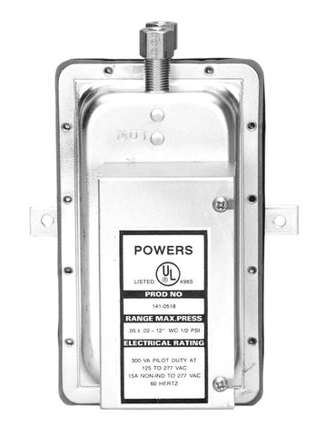 Siemens 141-0575 Airflow Switch, Differential Static Pressure, SPST, Manual Reset, 1" to 12" WC  | Blackhawk Supply