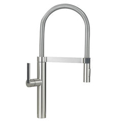 Blanco 441332 Kitchen Faucet Culina mini Semi-Professional 1 Lever Satin Nickel Pull Down Handspray 1 Hole Brass 7-1/4 Inch Spout 8-5/8 Inch Reach 2.2 Gallons per Minute  | Blackhawk Supply