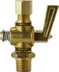 Midland Metal Mfg. 46131 1/4 X 1/4 (M COMP X MIP S/O COCK), Brass Fittings, Shut Off Cocks, Compression x Male Pipe  | Blackhawk Supply