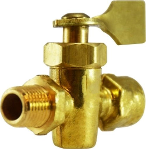 Midland Metal Mfg. 46401M 1/4 F X M SOLID BOTTOM FUEL VALV, Brass Fittings, Specialty Valves, Male x Female Solid Bottom Fuel Valve  | Blackhawk Supply