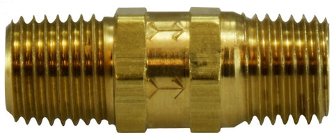 Midland Metal Mfg. 46500 1/4 MIP X MIP CHECK VALVE, Brass Fittings, Check and Anti-Siphon Valves, MNPT x MNPT Check Valve 2,500 PSI  | Blackhawk Supply