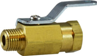 46903 | 1/4 MIP X FIP MINI BALL VALVE, Brass Fittings, Miniature Ball Valves, Male x Female | Midland Metal Mfg.