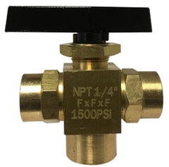 Midland Metal Mfg. 46956 1/4FX1/4FX1/4F 3WAY BALL VALVE, Brass Fittings, Industrial Instrumentation Ball Valves, Industrial 3 Way Ball Valve  | Blackhawk Supply