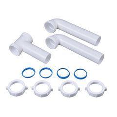 Dearborn Plastic P9114A Continuous Waste 1-1/2x16" Slip Joint Center Outlet PVC Plastic White  | Blackhawk Supply