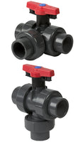 4724L1-007C | 25MM CPVC TUK2 VERTICAL 3 WAY BALL VALVE L1/PT EPDM DIN | (PG:239) Spears