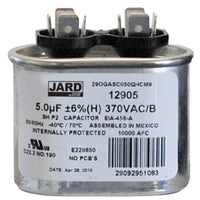 12905 | Run Capacitor 120 Oval 5 Microfarad 370 Volt | Mars Controls