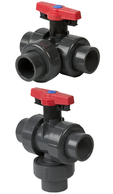 Spears 4734T1-005C 20MM CPVC TUK2 VRT 3WAY BV T1/PT FKM DIN  | Blackhawk Supply