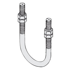 Hangers 137SS1000 U-Bolt 10 Inch IPS with Hex Nuts T-304/18-8 Stainless Steel  | Blackhawk Supply
