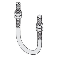 Hangers 137SS0800 U-Bolt 8 Inch IPS with Hex Nuts T-304/18-8 Stainless Steel  | Blackhawk Supply