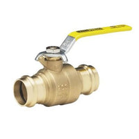 BA480B-100 | Ball Valve UltraPress Brass 1 Inch Press x Press 2 Piece Full Port | Milwaukee Valves