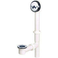 41-510 | Waste and Overflow Assembly Trip Lever with Drain in Tee Chrome 1-1/2 Inch PVC Domed for Tub | Gerber