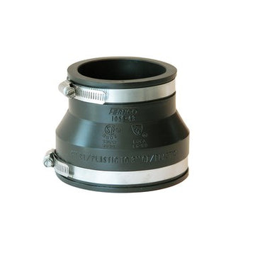 Fernco 1056-43 Coupling Flexible 4 x 3 Inch Cast Iron/Plastic to Cast Iron/Plastic  | Blackhawk Supply