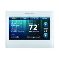 TH9320WF5003/U | Thermostat 9000 Programmable WiFi Color Touchscreen 18-30 Voltage Alternating Current 3 Heat/2 Cool Heat Pump-2 Heat/2 Cool Conventional 7 Day Premier White 40-90/50-99 Degrees Fahrenheit | HONEYWELL HOME