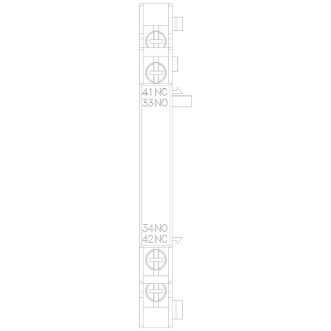 Siemens Electrical 3RV29014A LATERAL AUX SWITCH 1NO+1NC RING LUG  | Blackhawk Supply