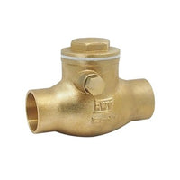 247AB-2 | Check Valve 2 Inch Lead Free Brass Swing Solder 200PSI for WOG | Red White Valve