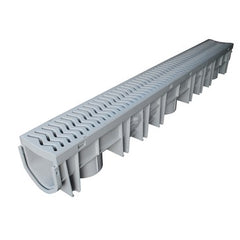 Fernco FSDP-CHGG Drain Channel with Grate 39.5 Inch Stormdrain Plus Gray  | Blackhawk Supply