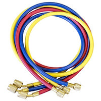 CCLS-72 | Charging Hose Set Secure Seal 72 Inch Kevlar Red/Yellow/Blue 800 Pounds per Square Inch | J/B Industries SAE Fittings