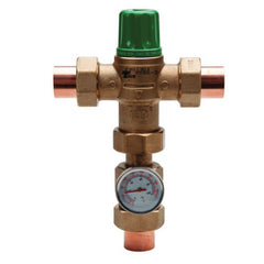 Taco 5122-C2-G 1/2" Sweat Union 5122 Mixing Valve w/ Gauge (Low Lead)  | Blackhawk Supply