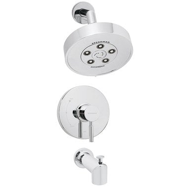 Speakman SM-1030-P Tub and Shower System Neo Pressure Balance Valve with Temperature Control 1 Lever Polished Chrome ADA 2.5 Gallons per Minute  | Blackhawk Supply