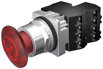 Siemens Electrical 52PR8DRG PTR | CHROME | MTD | FV 24V INC | FULL RED | 2NC  | Blackhawk Supply