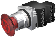 Siemens Electrical 52PR8JRGB PTR | CHROME | MTD | XF 480V LED | FULL RED | 2NC  | Blackhawk Supply