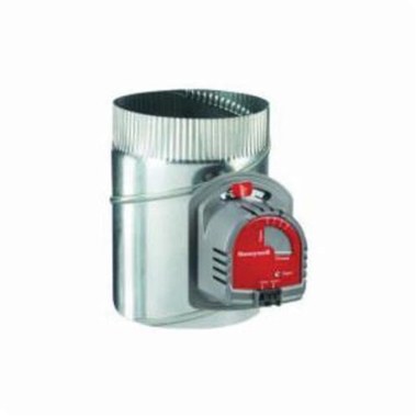 HONEYWELL HOME EARD6TZ/U Fresh Air Damper EARD 1 Blade 6 Inch Round Side or Top Galvanized Steel Power Open Spring Closed  | Blackhawk Supply