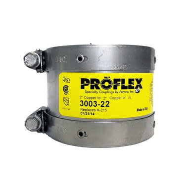 Fernco 3003-22 Coupling Proflex Shielded 2 Inch Copper to Copper  | Blackhawk Supply