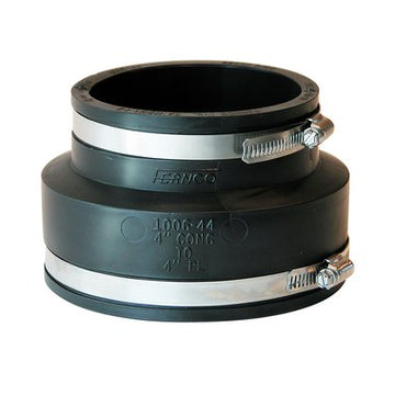 Fernco 1006-44 Coupling Flexible 4 Inch Concrete to Cast Iron/Plastic  | Blackhawk Supply