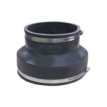 Fernco 1056-86 Coupling Flexible 8 x 6 Inch Cast Iron/Plastic to Cast Iron/Plastic PVC 4.3 Pounds per Square Inch for All Types of In-House and Sewer Connection  | Blackhawk Supply