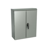 5300 ESDD303012 | Type 3R | Double door enclosure with slopped top and 3 point lock mechanism with padlockable L handle | 30L x 30W x 12H (in) | EXM
