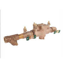Watts 1-LF009M2-QT-S Backflow Preventer LF009 Reduced Pressure Zone Assembly 1 Inch Lead Free Bronze Quarter Turn with Strainer FNPT 0122693  | Blackhawk Supply
