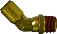 540604S | 3/8X1/4 ((PI X MIP SWVL 45 DOT ELB)), Brass Fittings, D.O.T. Push In, Male 45 Degree Swivel Elbow | Midland Metal Mfg.