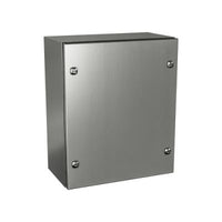 5412 ESSQT6036126 | Type 4X, 12 | Single door stainless steel enclosure with cover secured by 1/4 turn locks | 60L x 36W x 12H (in) | EXM