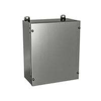 5412 ESSSC121005P | Type 4X, 12 | Single door stainless steel JIC enclosure with screw secured cover, protection against corrosion | 12L x 10W x 5H (in) | EXM