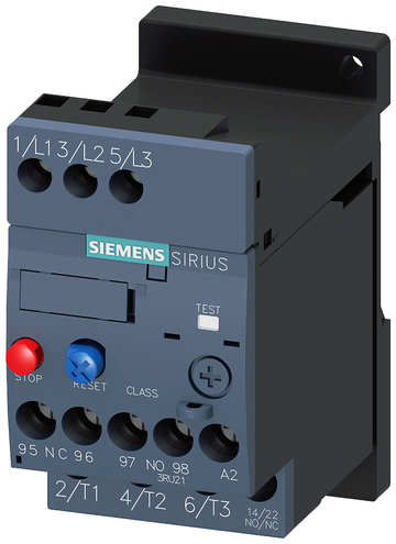 Siemens Electrical 3RU21160FB1 OVERLOAD RELAY CL10 S00 0.35-0.5A SCREW  | Blackhawk Supply