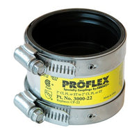 3000-22 | Coupling Proflex Shielded 2 Inch Cast Iron to Plastic/Steel/E x tra Heavy | Fernco