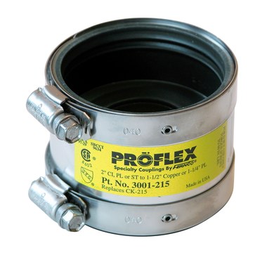 Fernco 3001-215 Coupling Proflex Shielded 2 x 1-1/2 Inch Cast Iron to Copper  | Blackhawk Supply