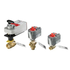 Honeywell VBN2ABPXH101 CONTROL BALL VALVE WITH ELECTRIC ACTUATOR - 1/2 IN. NPT - 2-WAY - 0.38 CV  - PLATED BRASS TRIM - COMMUNICATING SYLK  (FAIL OPEN) - 24 VAC - 2 AUX SWITCHES  | Blackhawk Supply