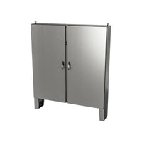 5500 UCDSS606012 | Type 12, 13 | Stainless steel freestanding cabinet for safety disconnect mounted on center post with floor mounting stands | 60L x 60W x 12H (in) | EXM