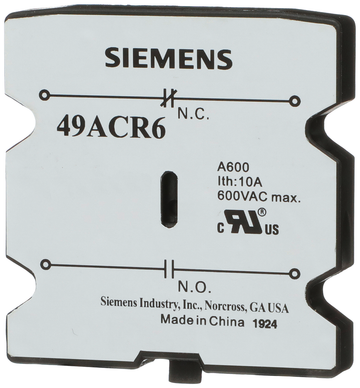 Siemens Electrical 49ACR6 Aux Switch DP | 1NO&1NC | 30-60amp  | Blackhawk Supply