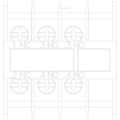 Siemens Electrical 3RH29114HA21 AUX. SWITCH 2NO+1NC S00 & S0 RING LUG  | Blackhawk Supply
